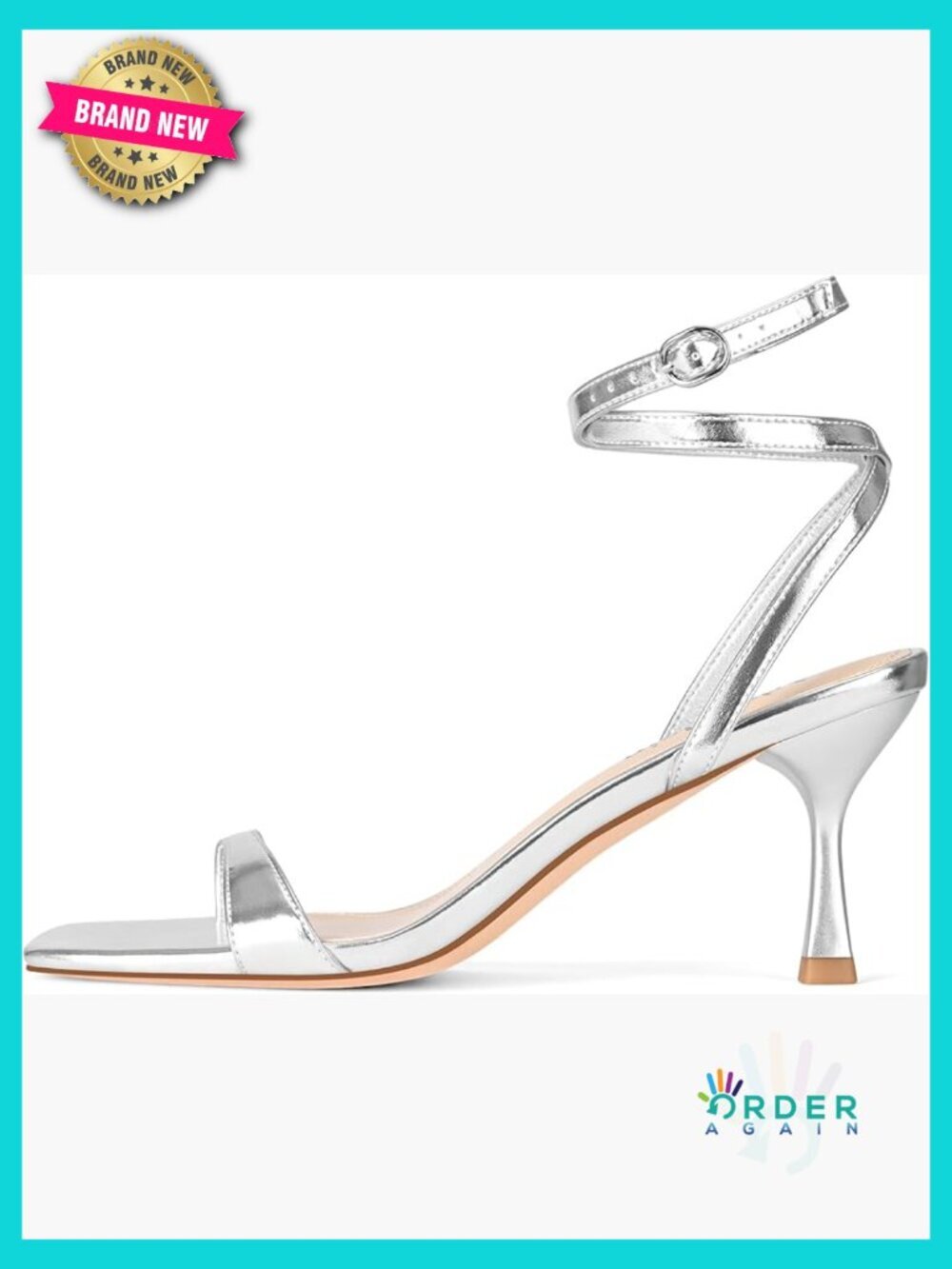 Kitten Heels Ankle Wrap Lace Up Square Open Toe Heeled Sandals Dress Pumps
